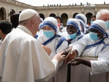 Pope Francis’ general audience in the San Damaso Courtyard of the Apostolic Palace, June 2, 2021.